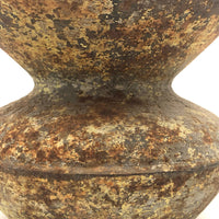 Old (Previously Enameled) Cast Iron Spittoon with Great Rusty Surface