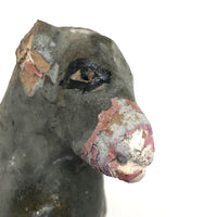 Charming Old Hand-painted Chalkware Donkey