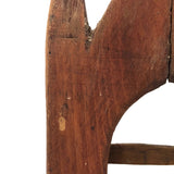 Wonderful Primitive Carved Pine Clock Case with Spires