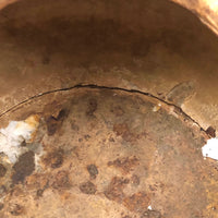 Old (Previously Enameled) Cast Iron Spittoon with Great Rusty Surface