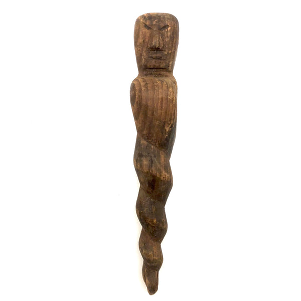 Curious Old Carved Spiral Man