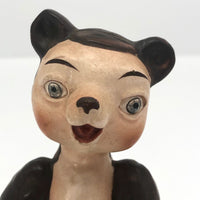 Curious Hand-painted Blue Eyed Porcelain Bear