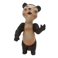 Curious Hand-painted Blue Eyed Porcelain Bear