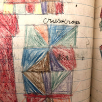 Helen Dayton's 1899 Notebook with School Work, Paper Dolls, Color Drawings, etc.