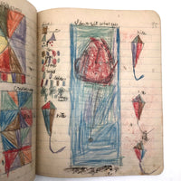 Helen Dayton's 1899 Notebook with School Work, Paper Dolls, Color Drawings, etc.