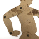 Poetic Old Jointed Cardboard Man with Beautiful Stains