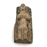 Beautifully Aged Antique Relief Carved, Painted Figure