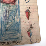 Helen Dayton's 1899 Notebook with School Work, Paper Dolls, Color Drawings, etc.