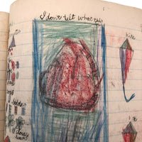 Helen Dayton's 1899 Notebook with School Work, Paper Dolls, Color Drawings, etc.