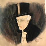 Ethel Esme Church 1923 Dramatic Portrait of Very Dramatic Looking Man!