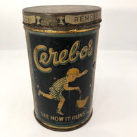 Antique Cerebos Table Salt Tin with Boy and Chick