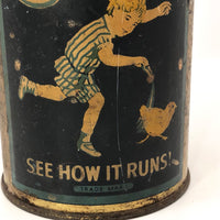 Antique Cerebos Table Salt Tin with Boy and Chick