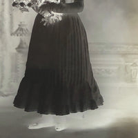 Childs Art Gallery 1890 Glass Plate Negative of Young Woman with Flowers