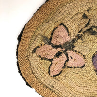 Super Sweet Old Hooked Table Mat with Teapot and Butterfly