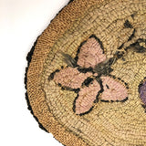 Super Sweet Old Hooked Table Mat with Teapot and Butterfly