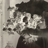 Childs Art Gallery 1890 Glass Plate Negative of Young Woman with Flowers