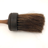 Dark Horsehair Round Painter Duster Brush with Threaded Handle