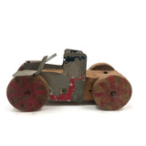 Old Handmade Make Do Wood and Metal Toy Car