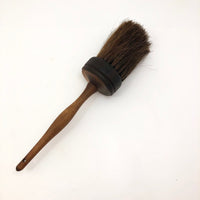 Dark Horsehair Round Painter Duster Brush with Threaded Handle
