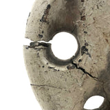 Anthropomorphic Much Weathered Dead Eye in White Paint on Custom Stand