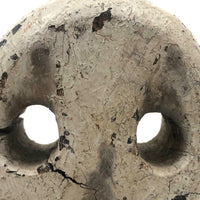 Anthropomorphic Much Weathered Dead Eye in White Paint on Custom Stand