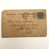 Hand-drawn Pen and Ink 1907 Child with Spilled Ink Postcard