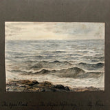 British Antique Watercolor Seascape by Vera