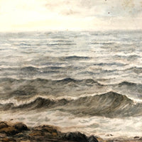 British Antique Watercolor Seascape by Vera