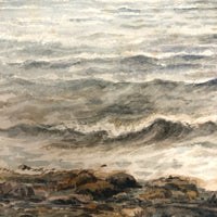 British Antique Watercolor Seascape by Vera