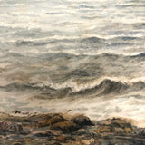 British Antique Watercolor Seascape by Vera