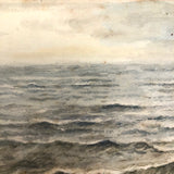 British Antique Watercolor Seascape by Vera