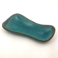 Lee Rosen, Design-Technics c. 1950 Aqua Glazed Biomorphic Bowl / Tray