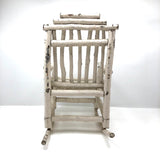 White Painted Tabletop Twig Rocking Chair