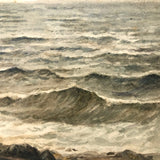 British Antique Watercolor Seascape by Vera