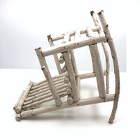 White Painted Tabletop Twig Rocking Chair