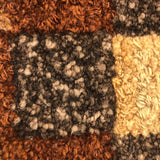 Fabulous Old Checkerboard Folk Art Hooked Rug, 29 x 48 Inches