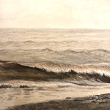 British Antique Seascape Watercolor, Unsigned