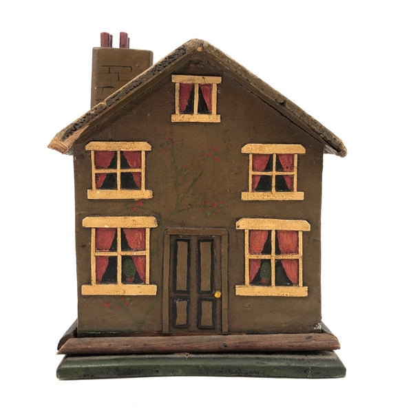 Sweet Old Folk Art House Still Bank