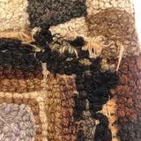 Fabulous Old Checkerboard Folk Art Hooked Rug, 29 x 48 Inches