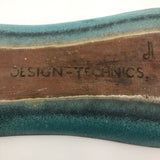 Lee Rosen, Design-Technics c. 1950 Aqua Glazed Biomorphic Bowl / Tray