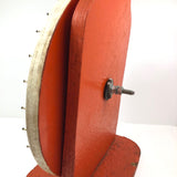 Spinning Orange and White Carnival Wheel of Chance, A-Z Plus 1-6