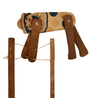 Acrobatic Clown Paper and Wood Squeeze Toy