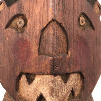 Fantastic Large (21" Tall) 1930s Boy Scout Carved Polychrome Totem Pole
