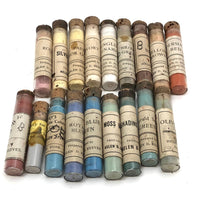 Box of Old China Paint Pigment Vials and Odds and Ends
