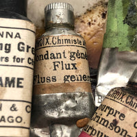 Box of Old China Paint Pigment Vials and Odds and Ends