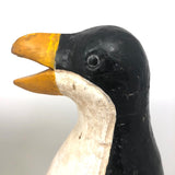 Large Carved and Painted Penguins - A Couple