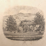 Miniature 19th Century Graphite Studies of Three British Estates by E.T. Billhouse