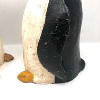 Large Carved and Painted Penguins - A Couple