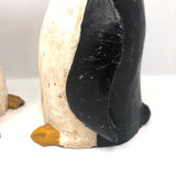 Large Carved and Painted Penguins - A Couple