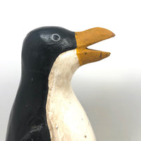 Large Carved and Painted Penguins - A Couple